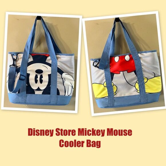Disney Store Mickey Mouse Summer Fun Cooler Bag Beach Tote Bag Insulated CLEAN - Picture 1 of 2
